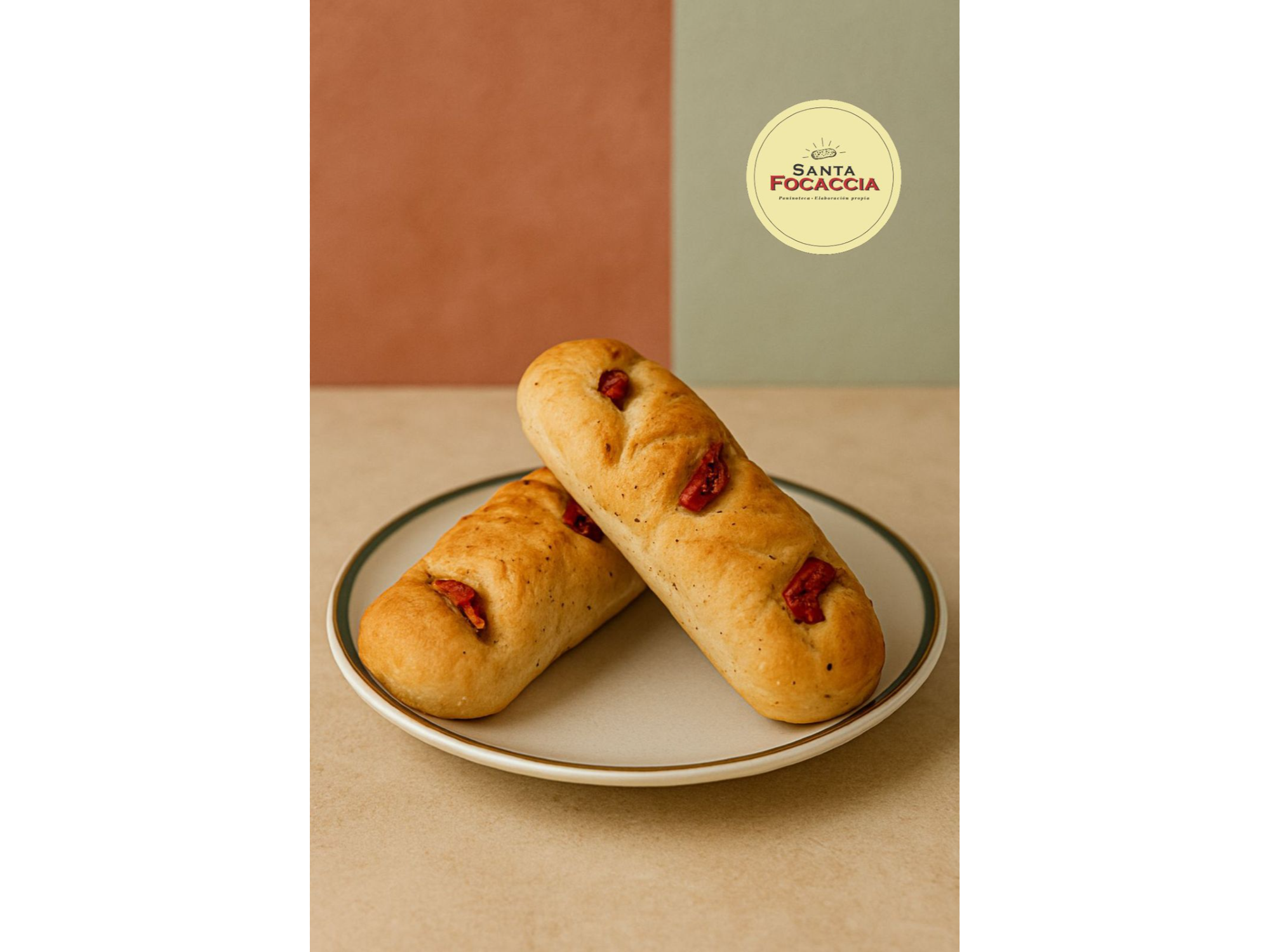Pan para sandiwch con tomate x3 unid