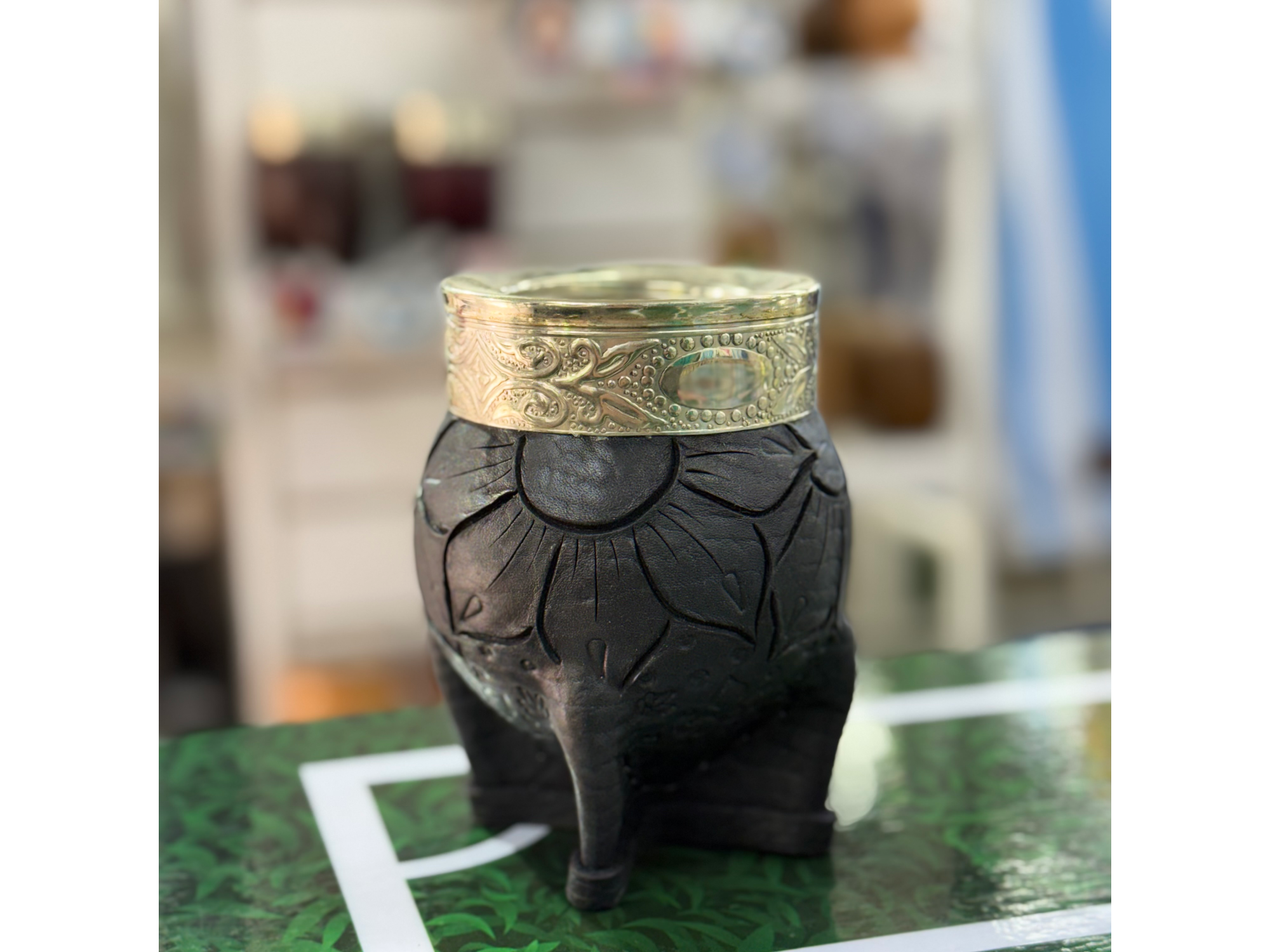 MATE IMPERIAL CUERO REPUJADO