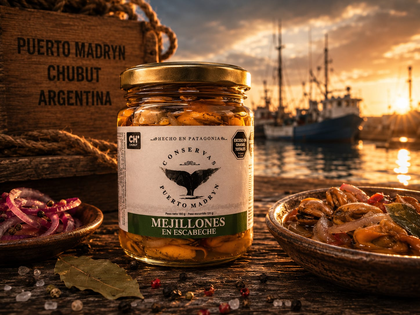 Mejillones patagònicos en escabeche por 180gr