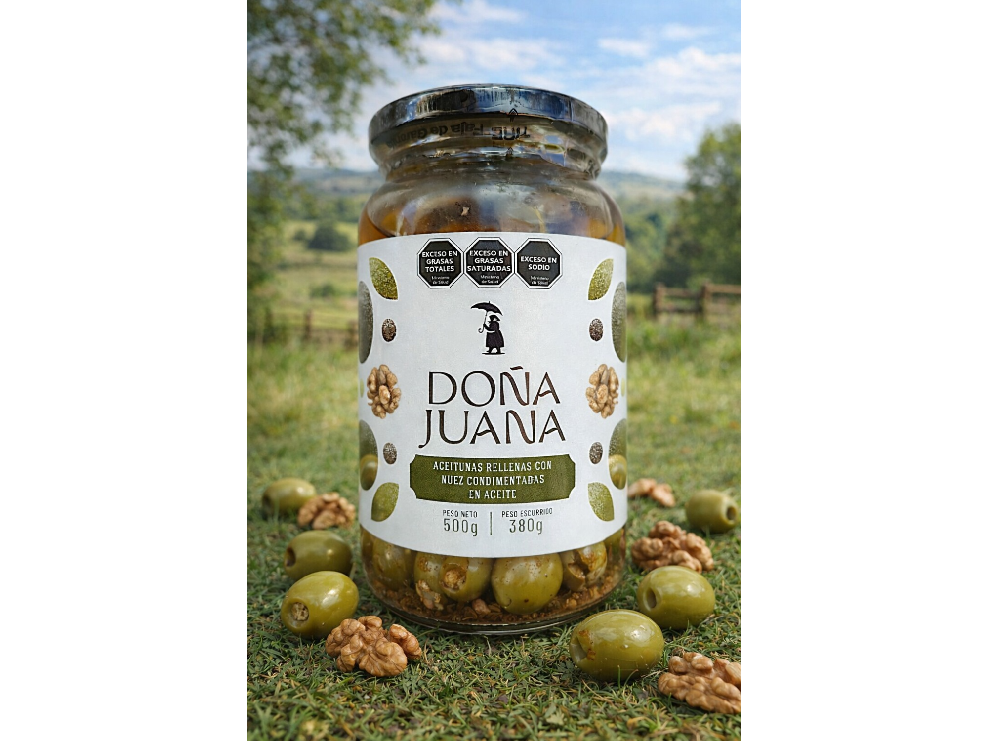 Aceitunas Rellenas con Nuez por 500g (Doña Juana)