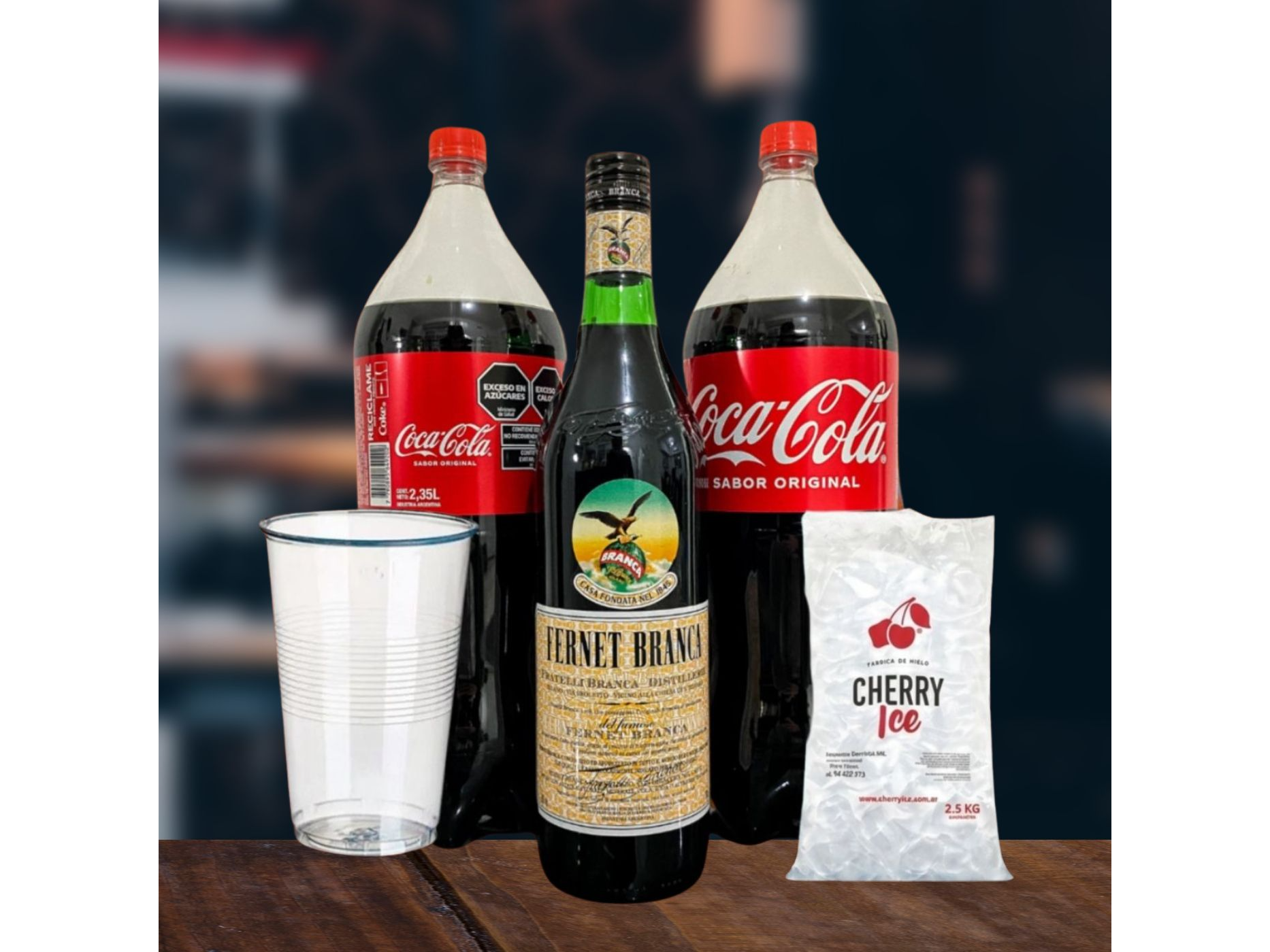 COMBO (BRANCA 750 + 2 COCA 2.25 + HIELO 2.5kg)