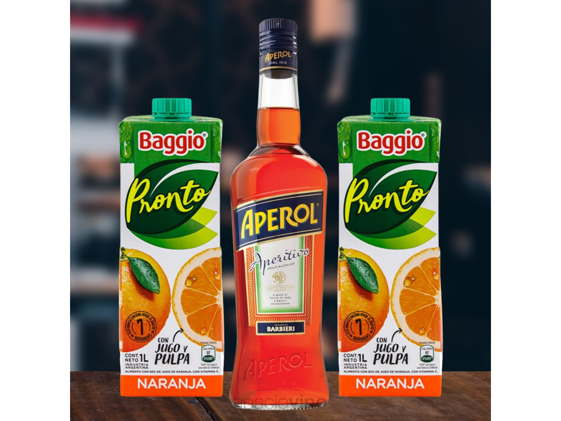 COMBO (APEROL 750ml + 2 BAGGIO 1L)
