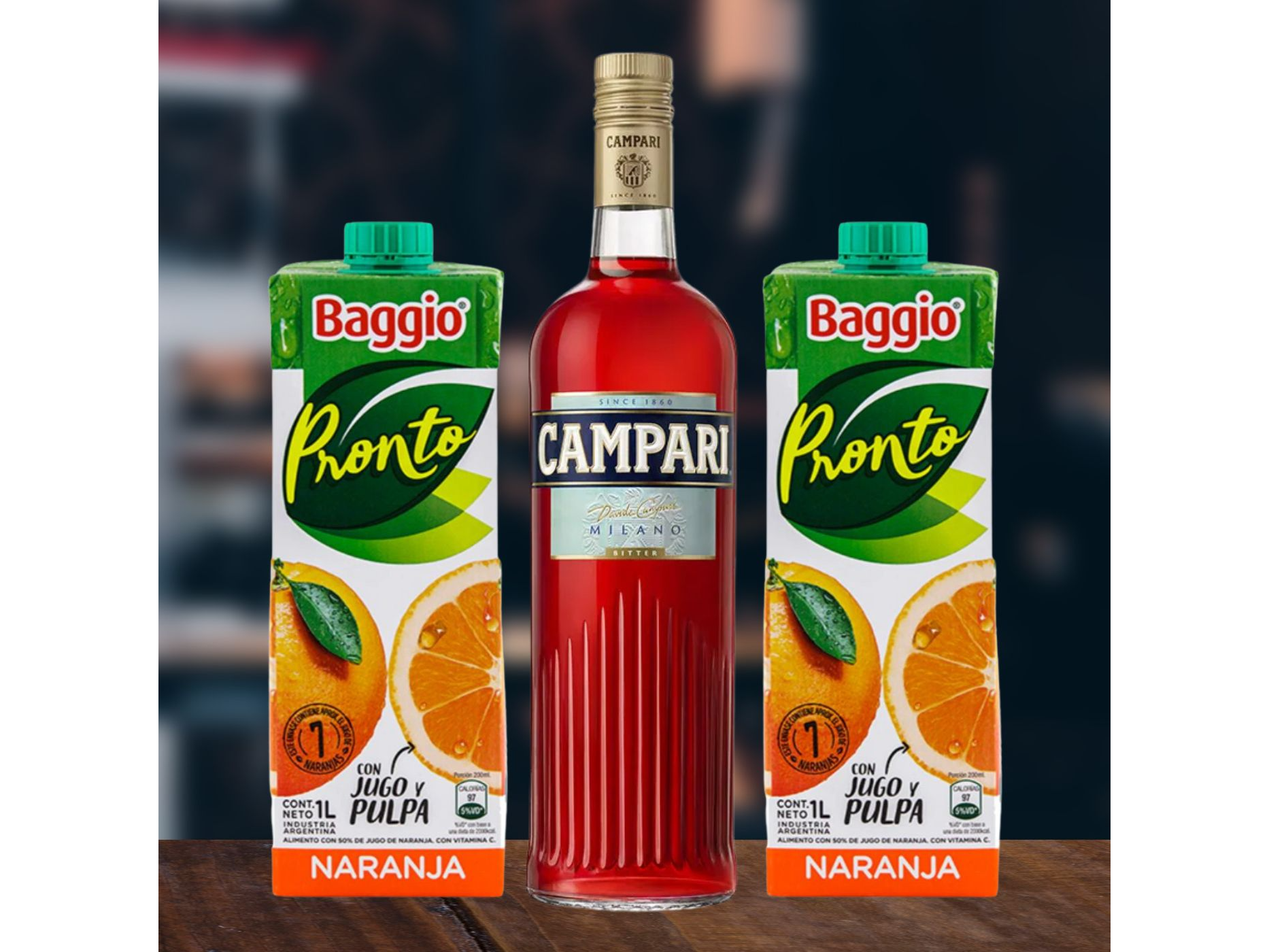 COMBO (CAMPARI 750ml + 2 BAGGIO 1L)