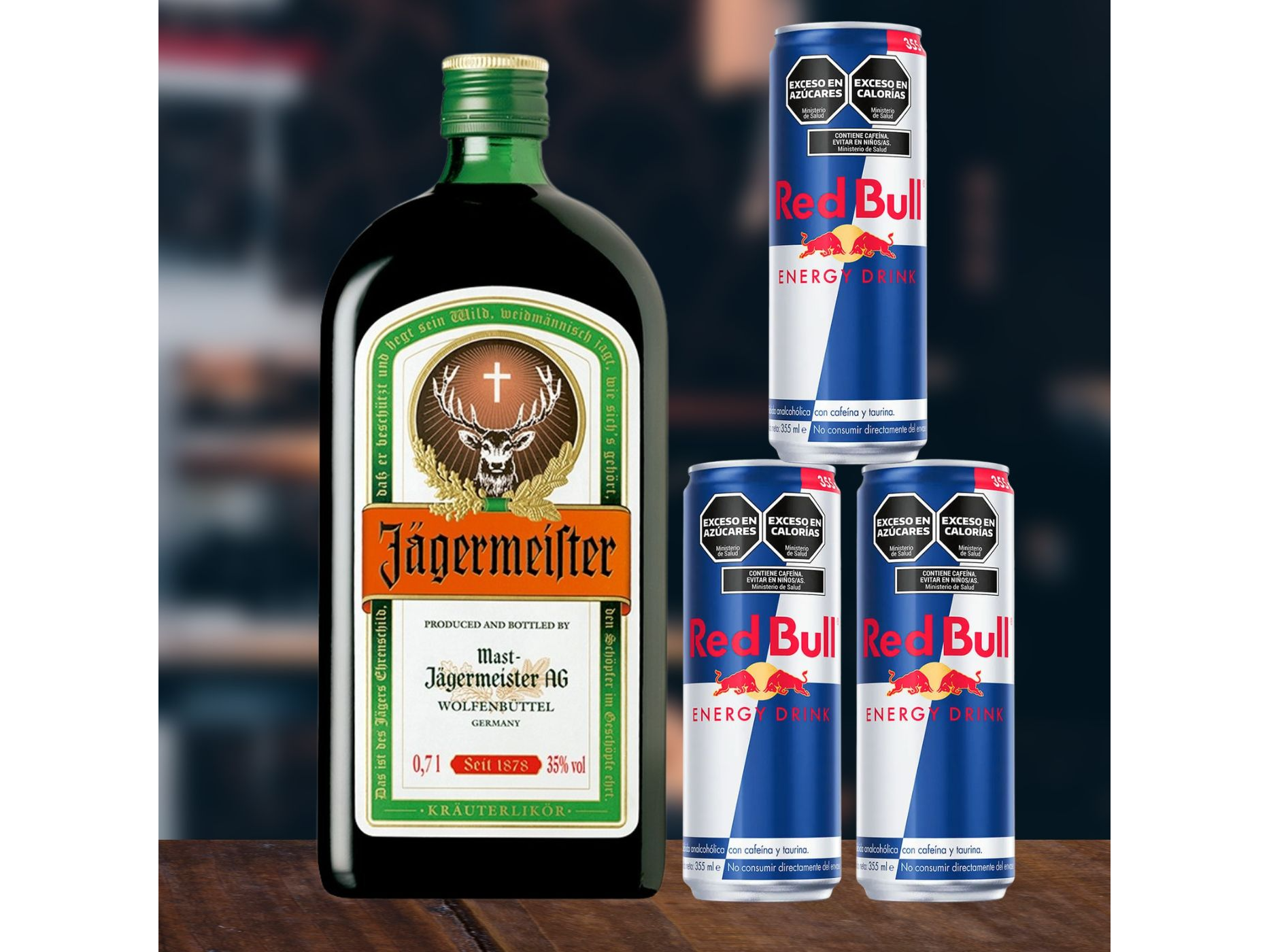COMBO (JÄGERMEISTER 750ml + 3 RED BULL)