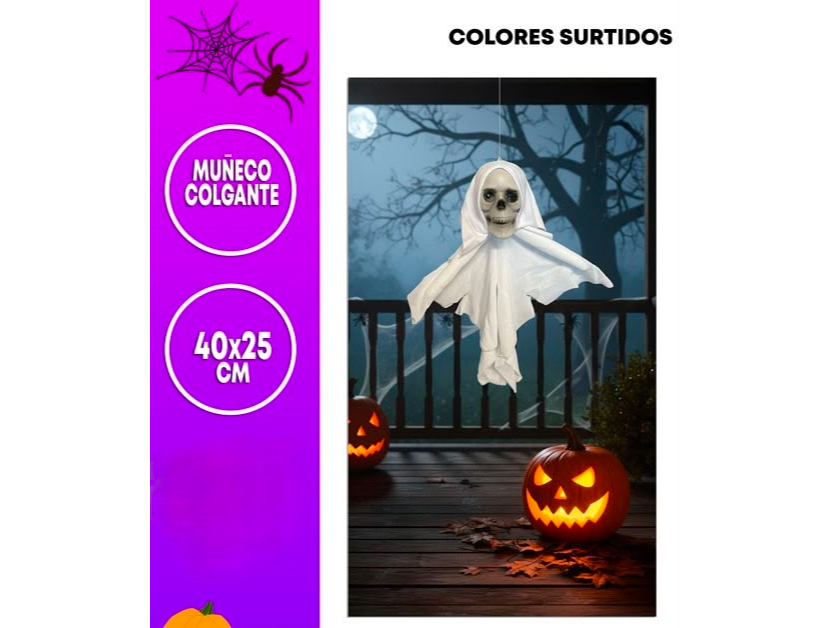 Muñeco Articulado Colgante Fantasma Blanco