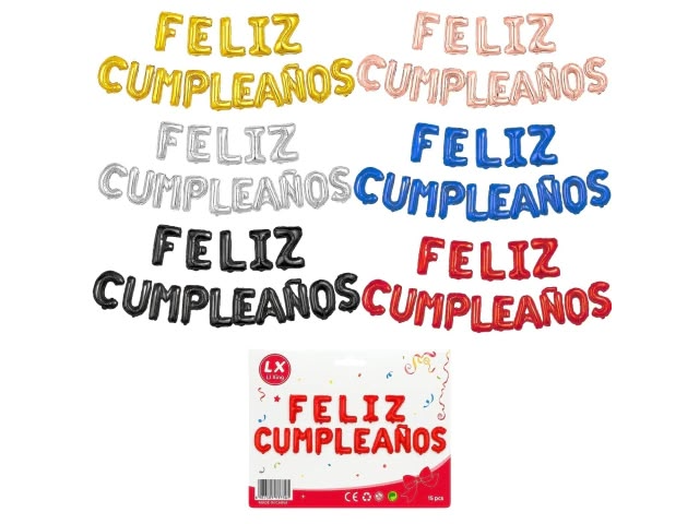 Globo "FELIZ CUMPLE" Metalizado