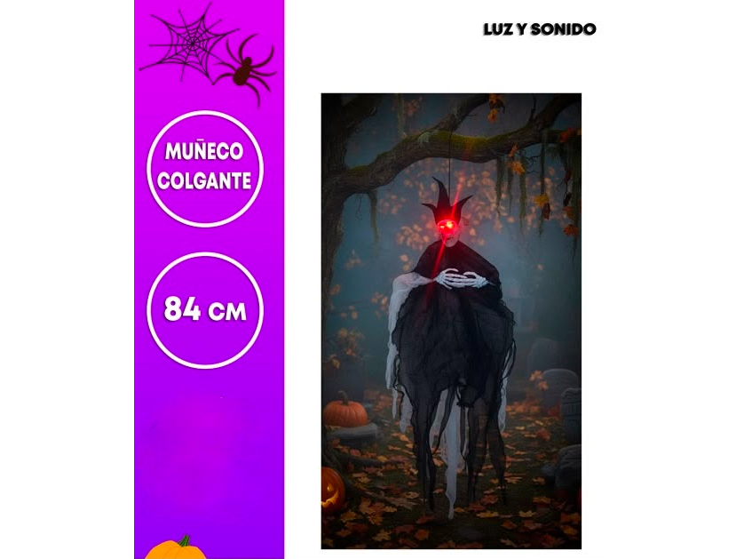 Muñeco Articulado Colgante c/Corona y Naríz de Payaso AUDIORÍTMICO