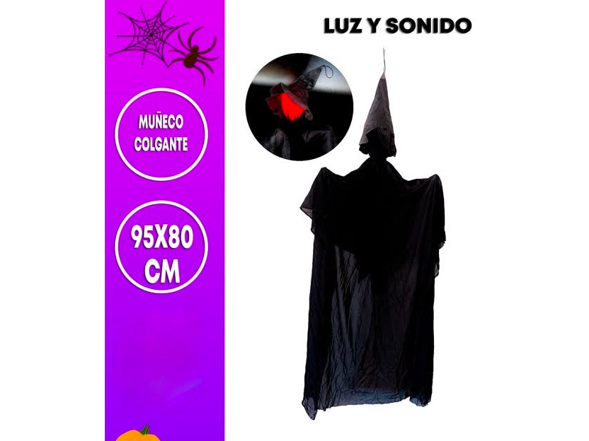 Muñeco Articulado Colgante Halloween CON LUZ Y SONIDO
