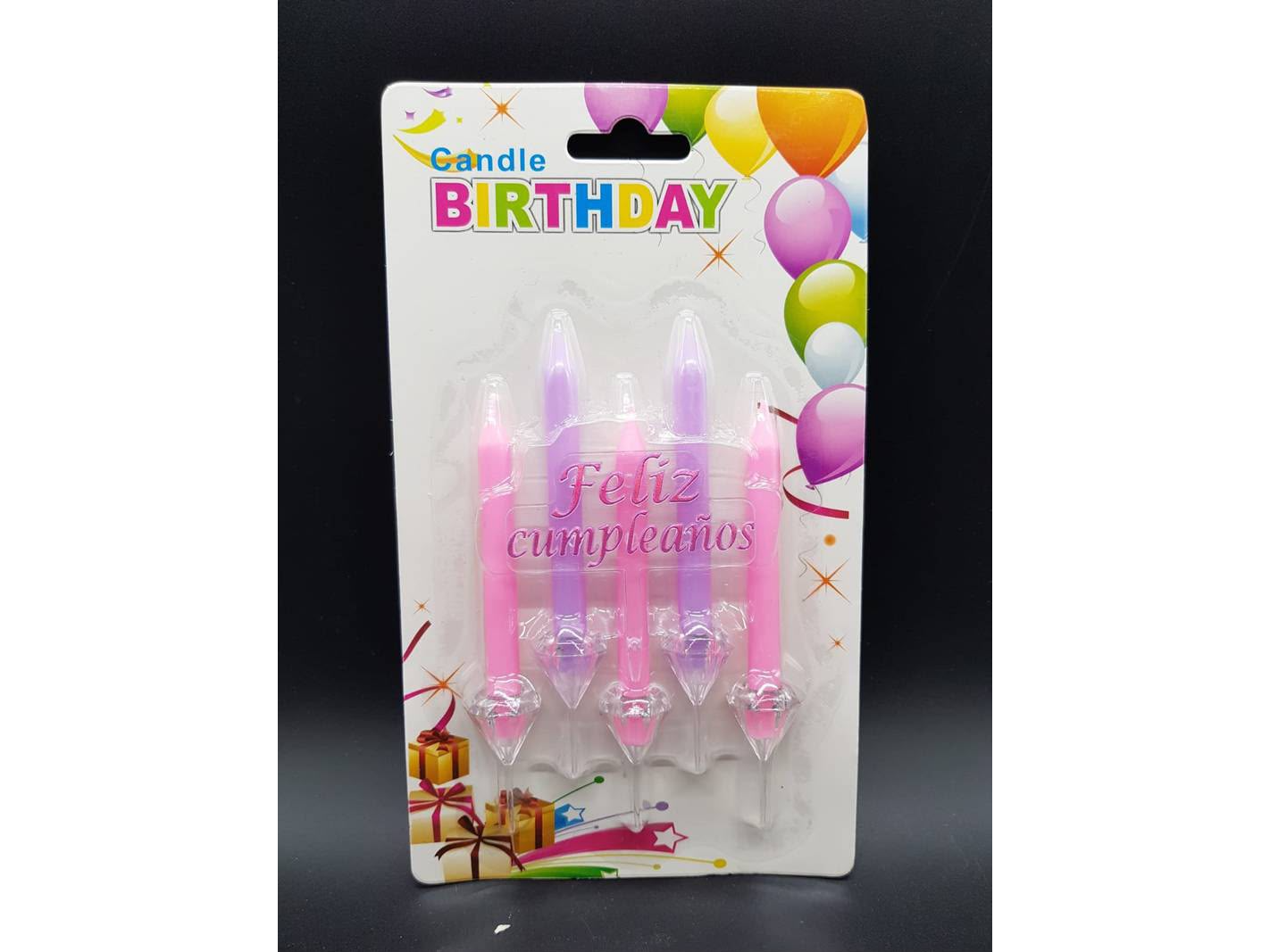 5 Velitas Rosa + Felíz Cumple