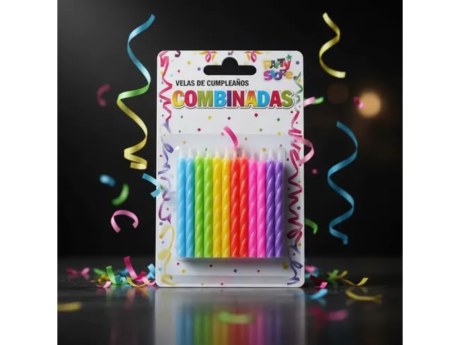 Velas Multicolor x12