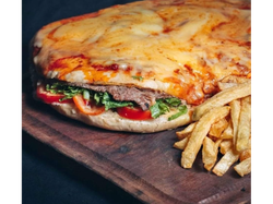 PIZZA MILA  GRANDE COMPLETO (P/ 4 BESTIAS A 6 PERSONAS) bien comidas