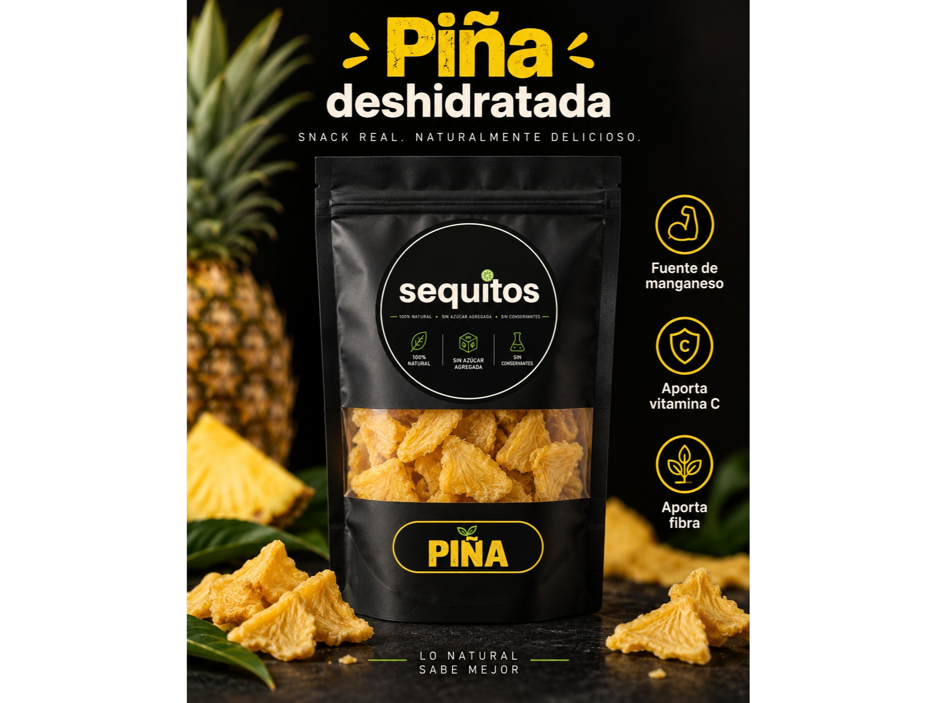 Piña deshidratada 50g de Sequitos