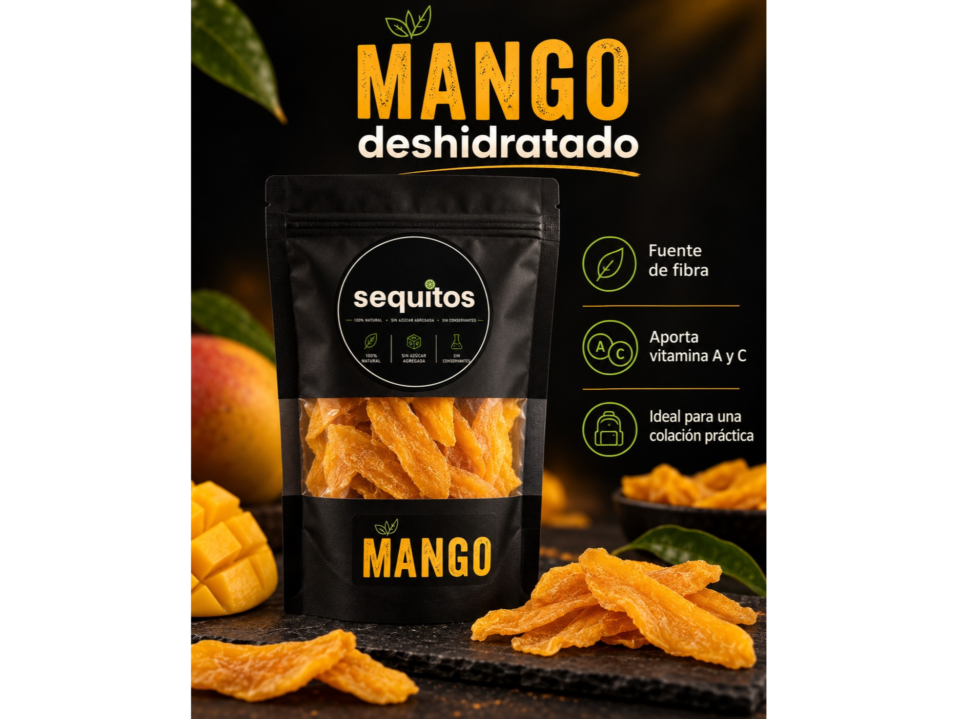 Mango deshidratado 50g de Sequitos