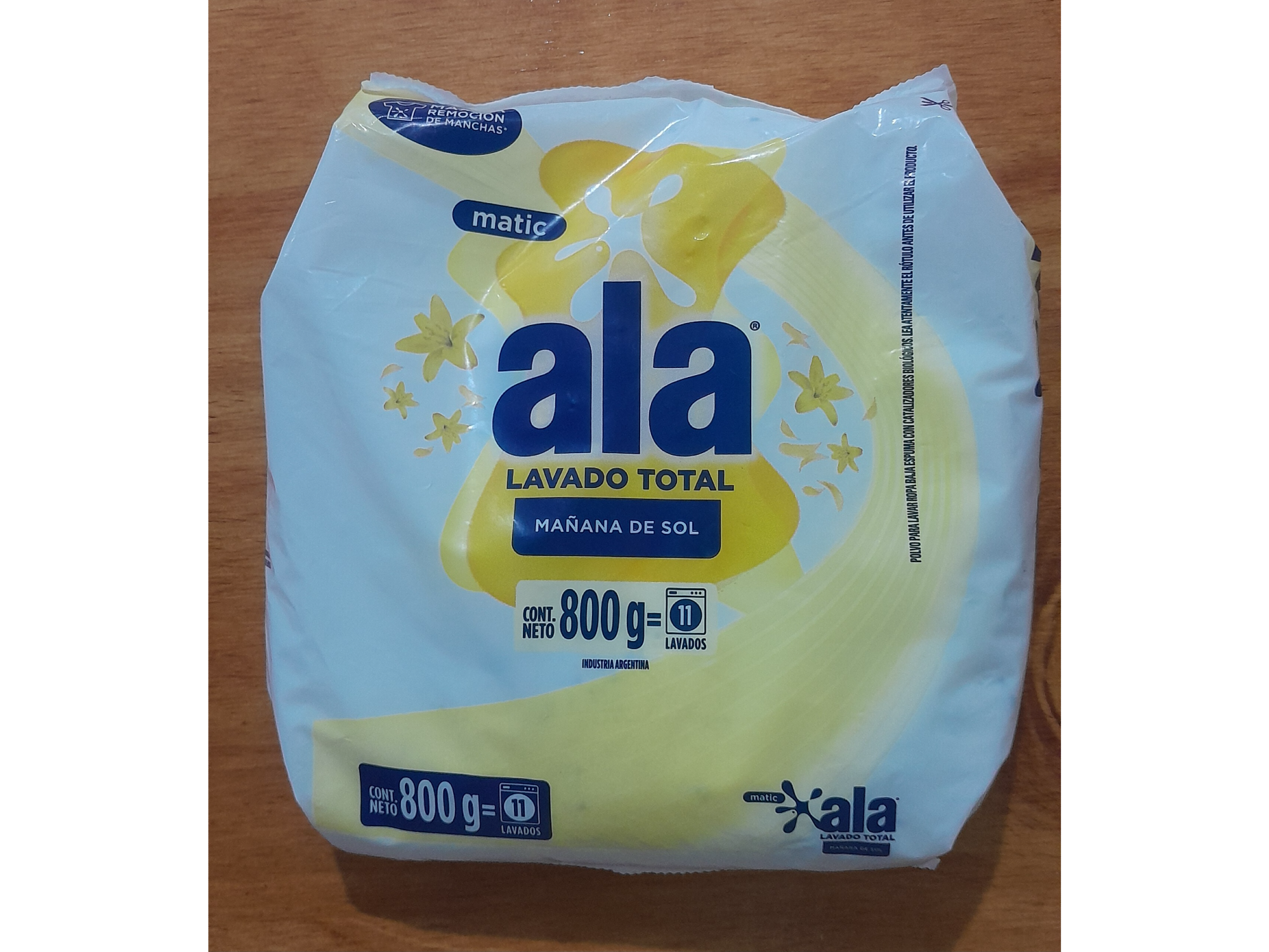 Detergente en Polvo Ala 800g