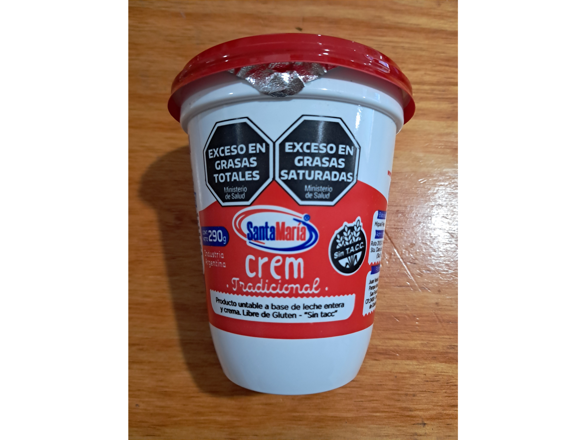 Queso crema Santa Maria 290gm