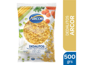 Fideos dedalitos ARCOR x 500 gr