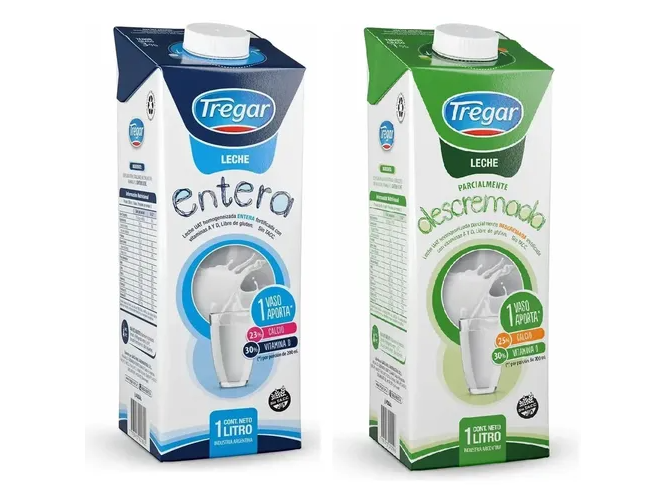Leche larga vida TREGAR entera/descremada