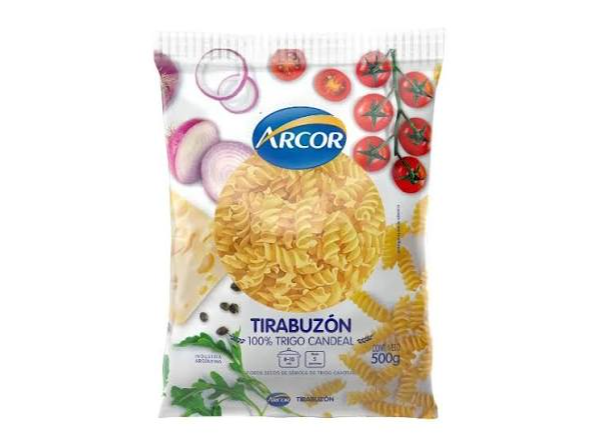 Fideos tirabuzon ARCOR x 500 gr