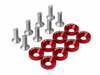 ARANDELAS ANODIZADAS (X10) C/TORNILLO ROJO CHINA