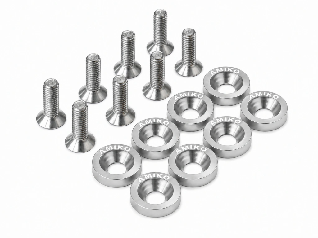 ARANDELAS ANODIZADAS (X10) C/TORNILLO PLATA CHINA