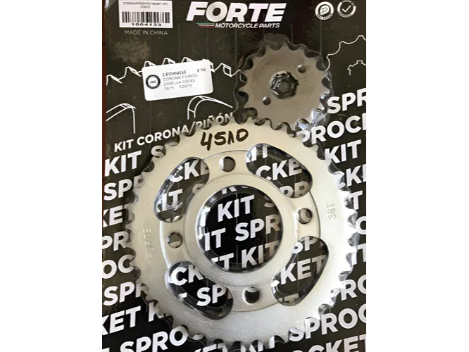 CORONA Y PIÑON RX 150 FORTE (38X15)