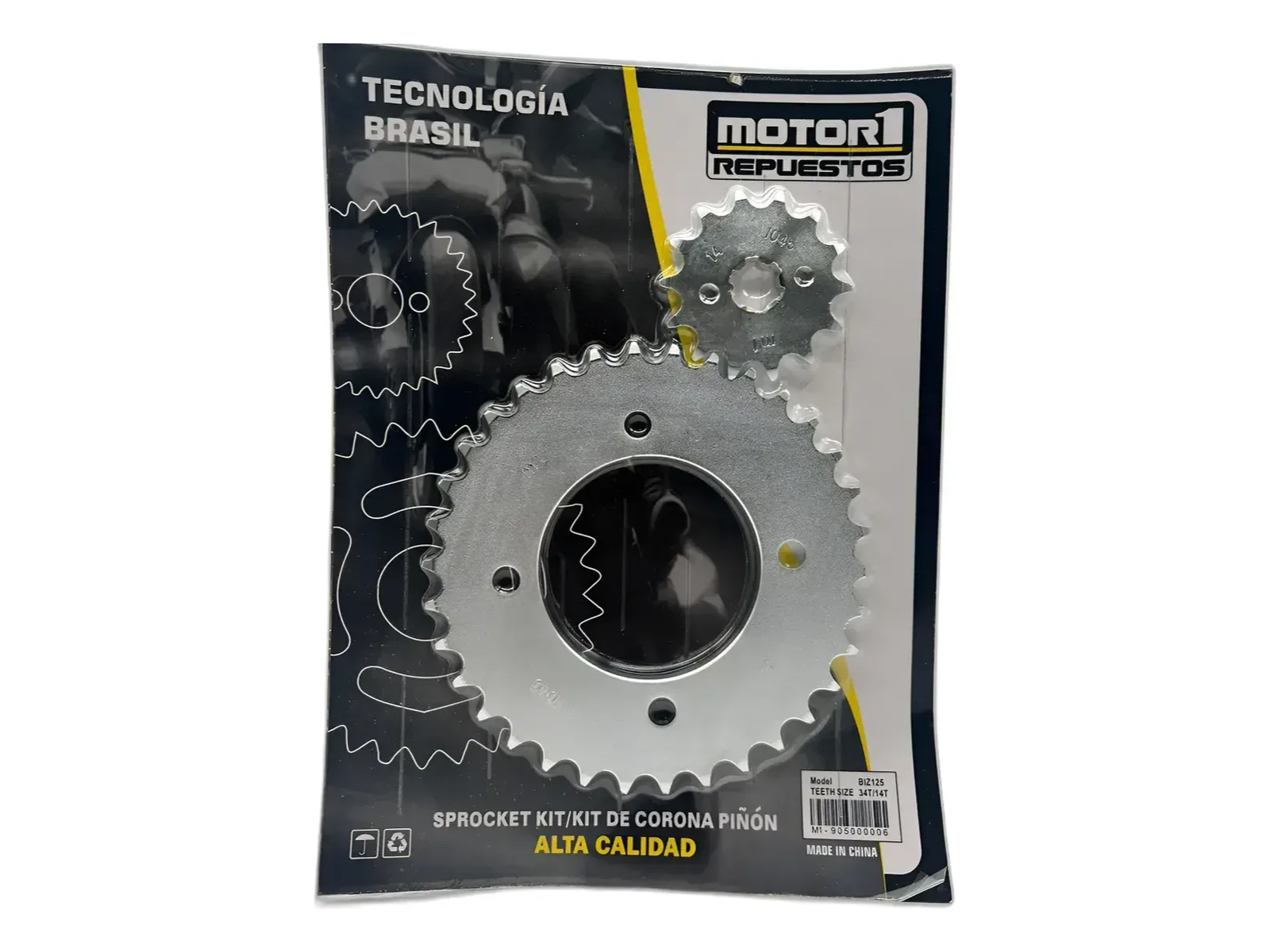 KIT CORONA Y PIÑON HONDA BIZ 125 34/14