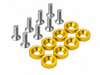 ARANDELAS ANODIZADAS (X10) C/TORNILLO DORADO CHINA