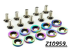 ARANDELAS ANODIZADAS (X10) C/TORNILLO TORNASOLADO CHINA