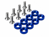 ARANDELAS ANODIZADAS (X10) C/TORNILLO AZUL CHINA