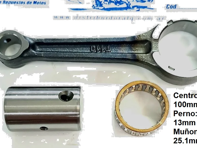 BIELA ORIGEN CH BIELA COMPLETA LARGA GILERA SMASH 110 CC