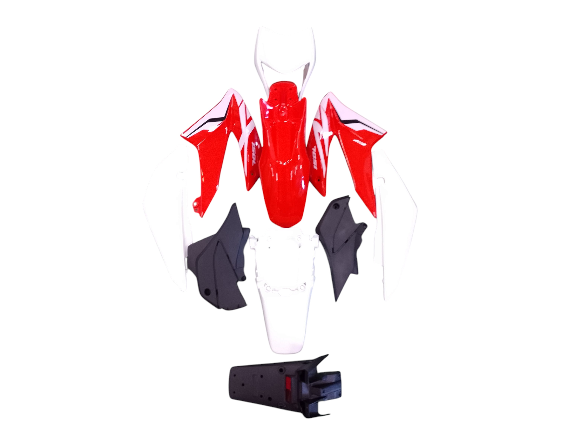 KIT PLASTICOS XR150L ROJO C/CA