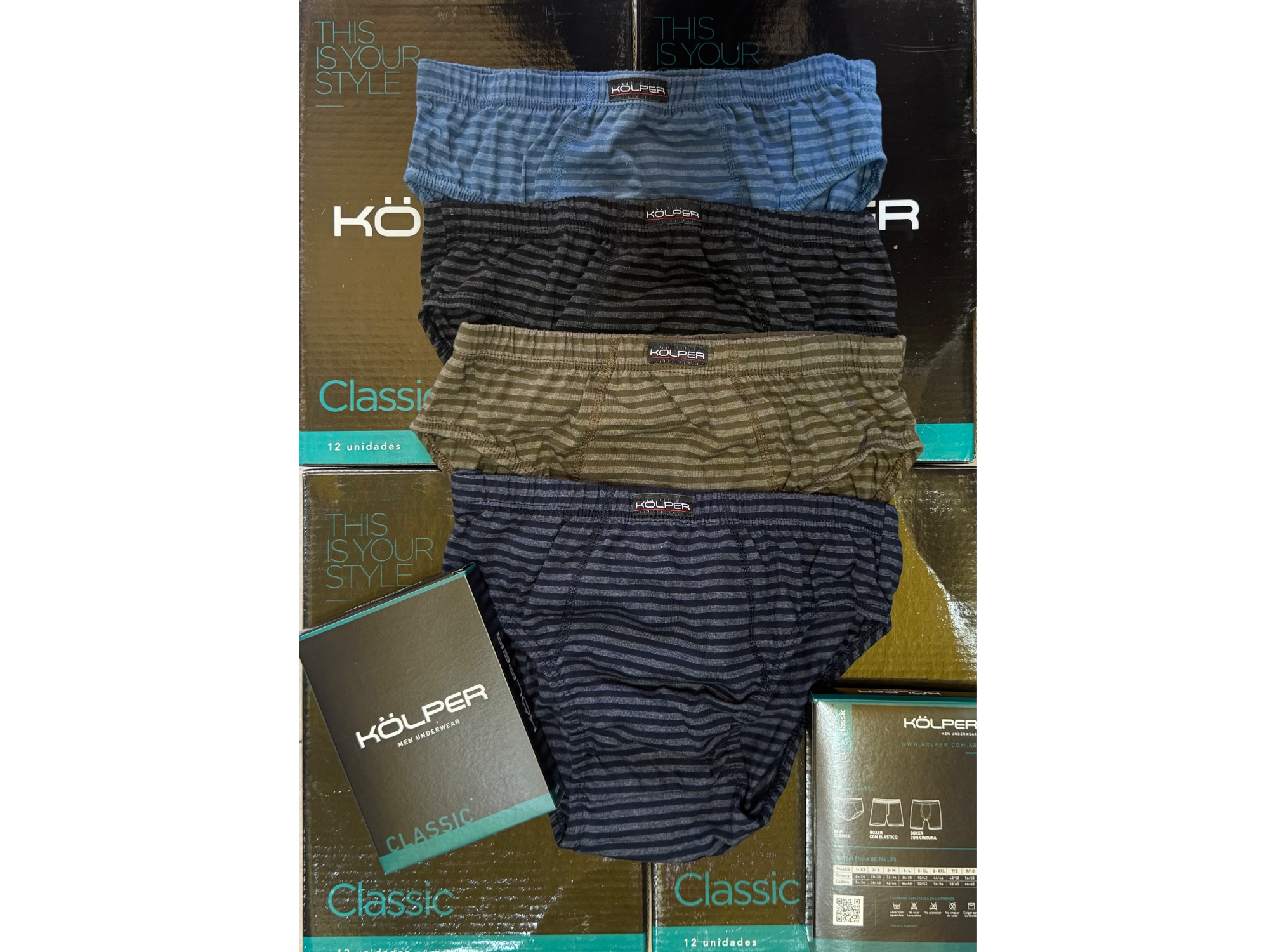 Slip hombre rayado