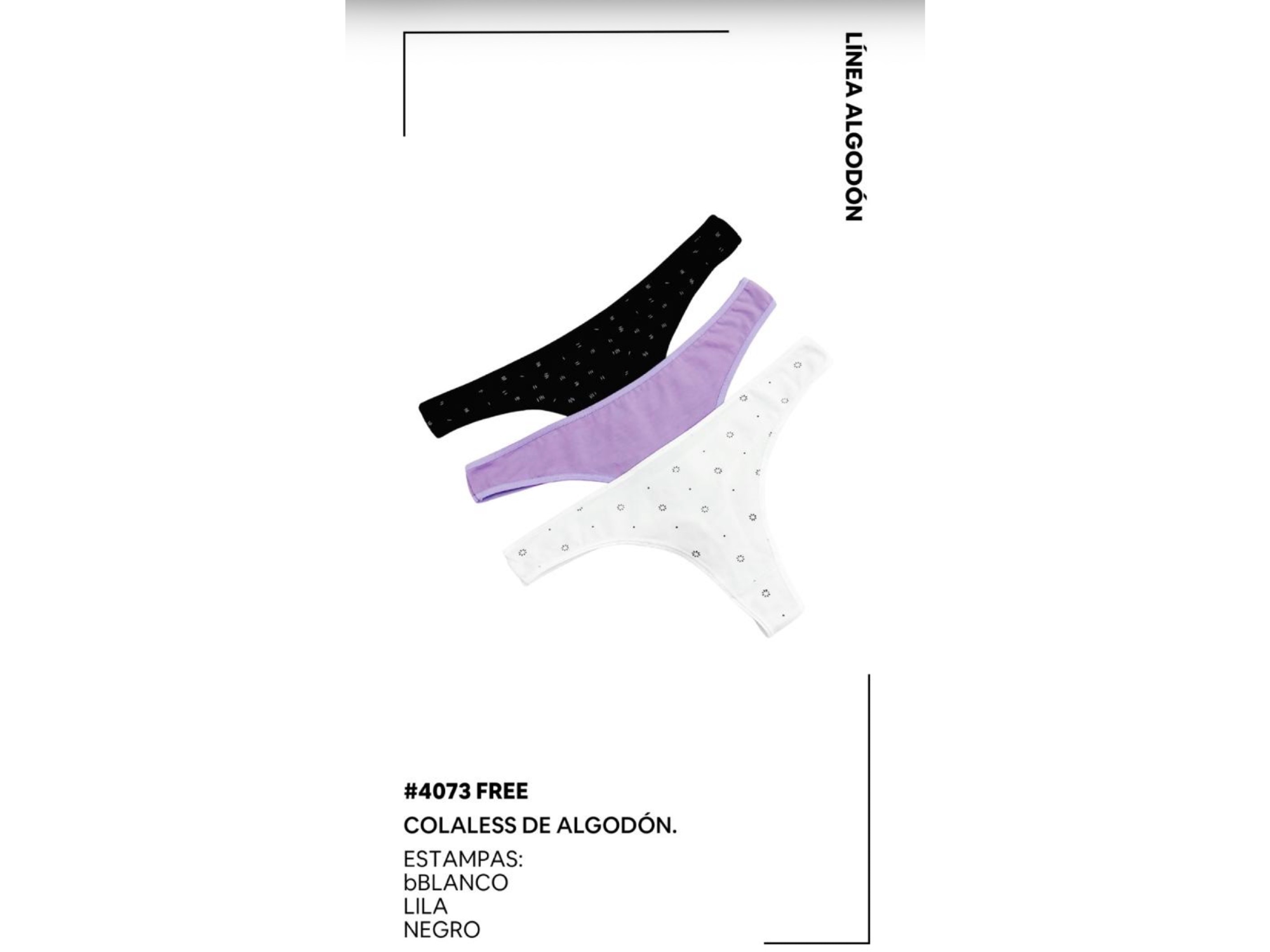 Art 4073FREE packx3 Colales especial de algodón estampado