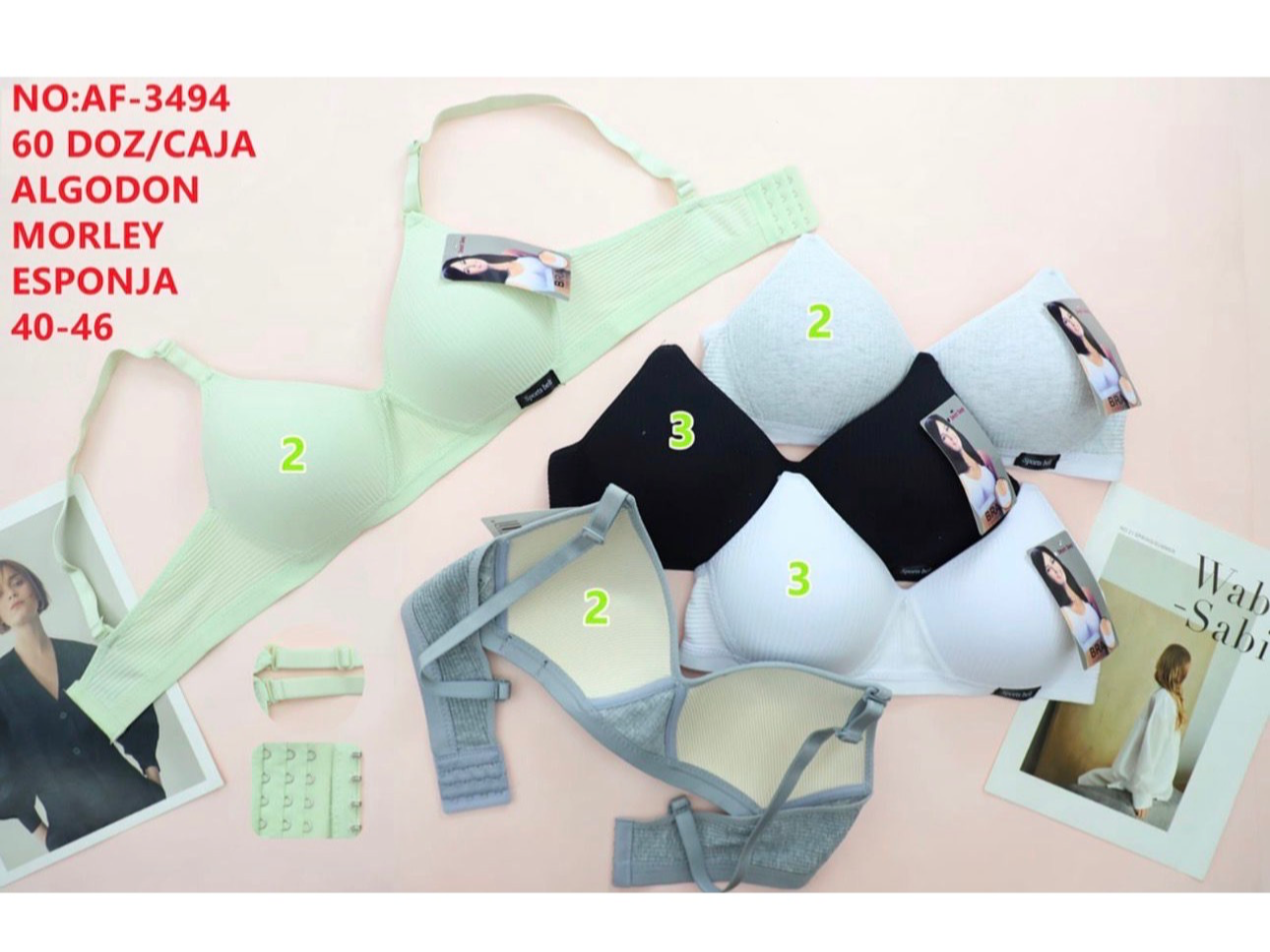 S-MART SEXY- Corpiño de morley alg talle 90 al 105
