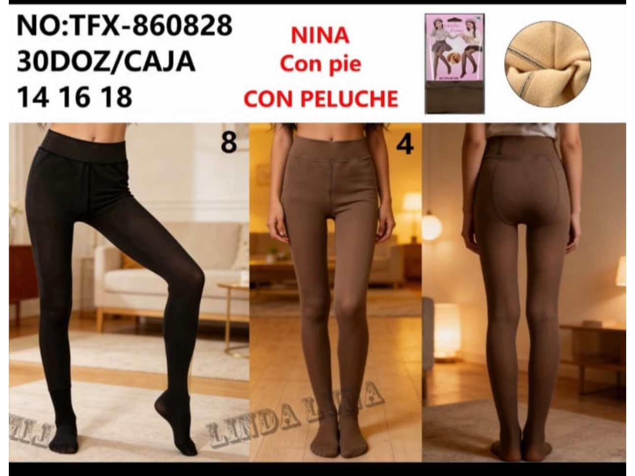 LINDA LUNA Efecto piel talle 14-16-18