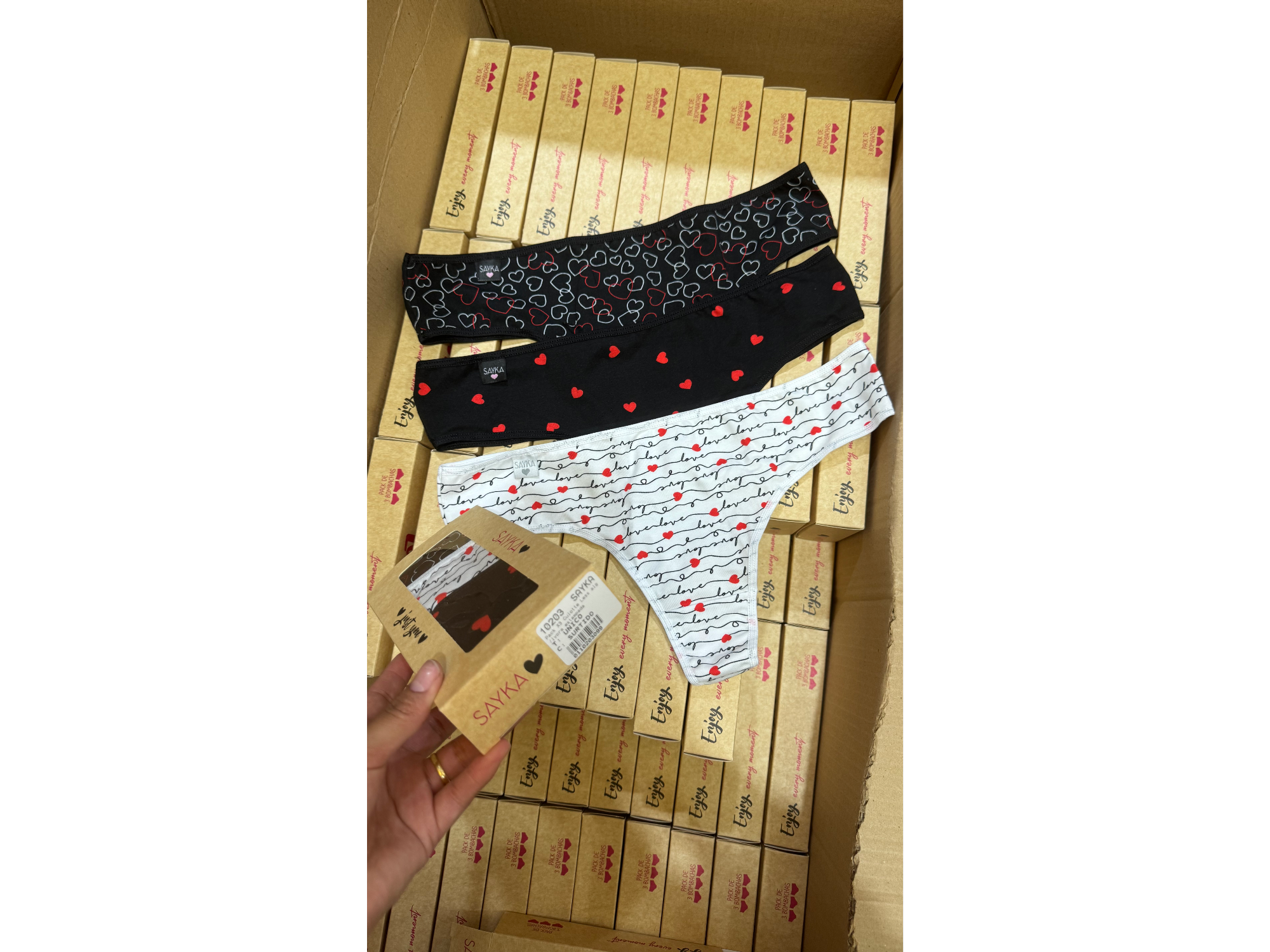 Art 10201 Culotless Algodon estampado corazones