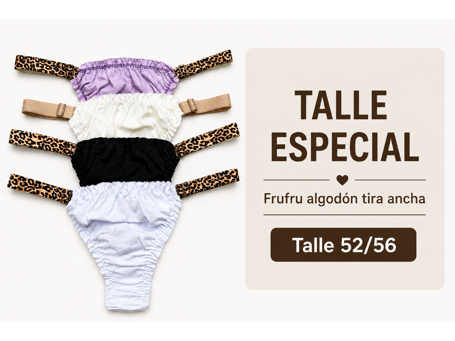 Regulable TIRA ANCHA talles especial FRUFRU Algodon