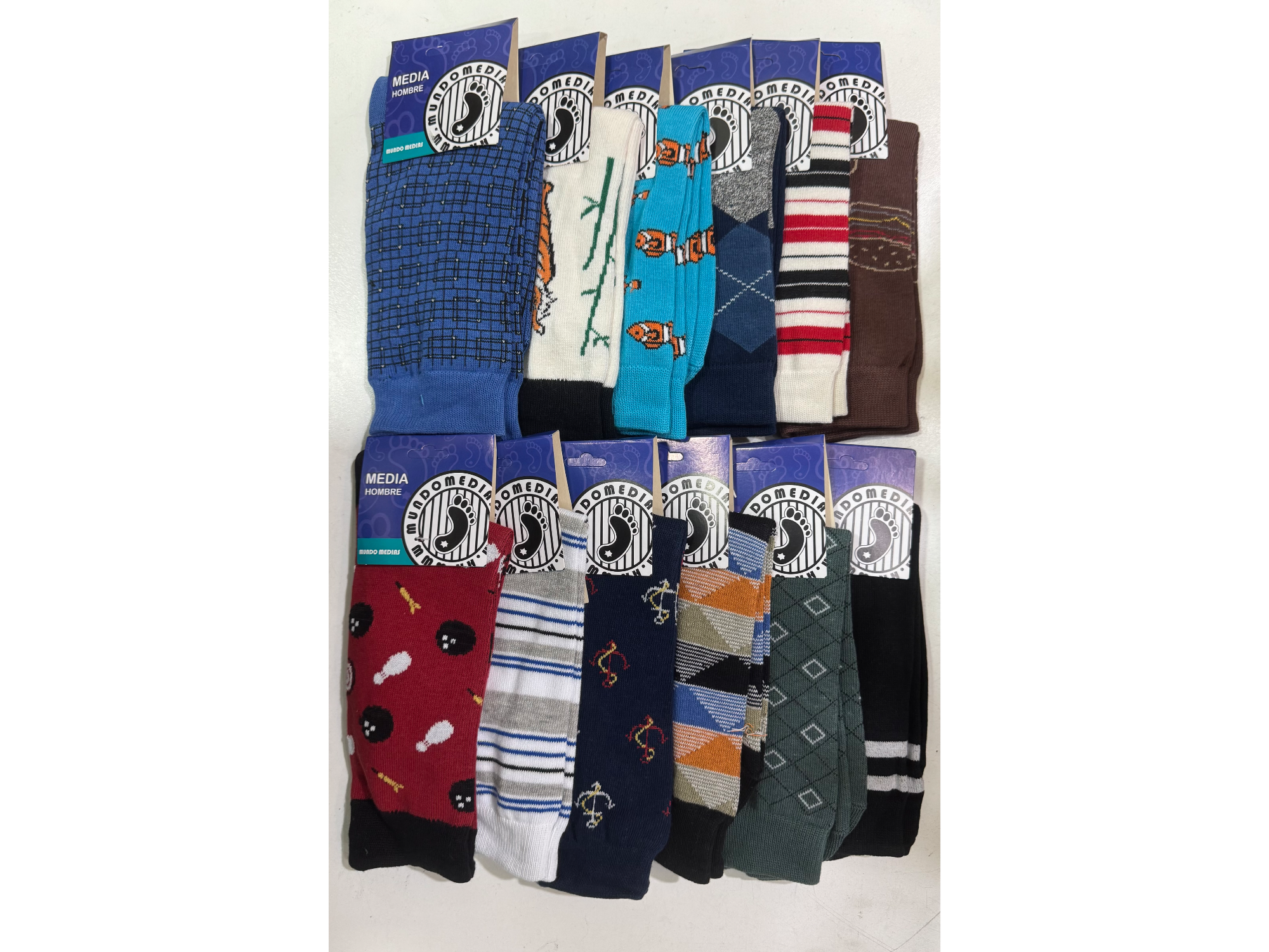 Media estampado de hombre
