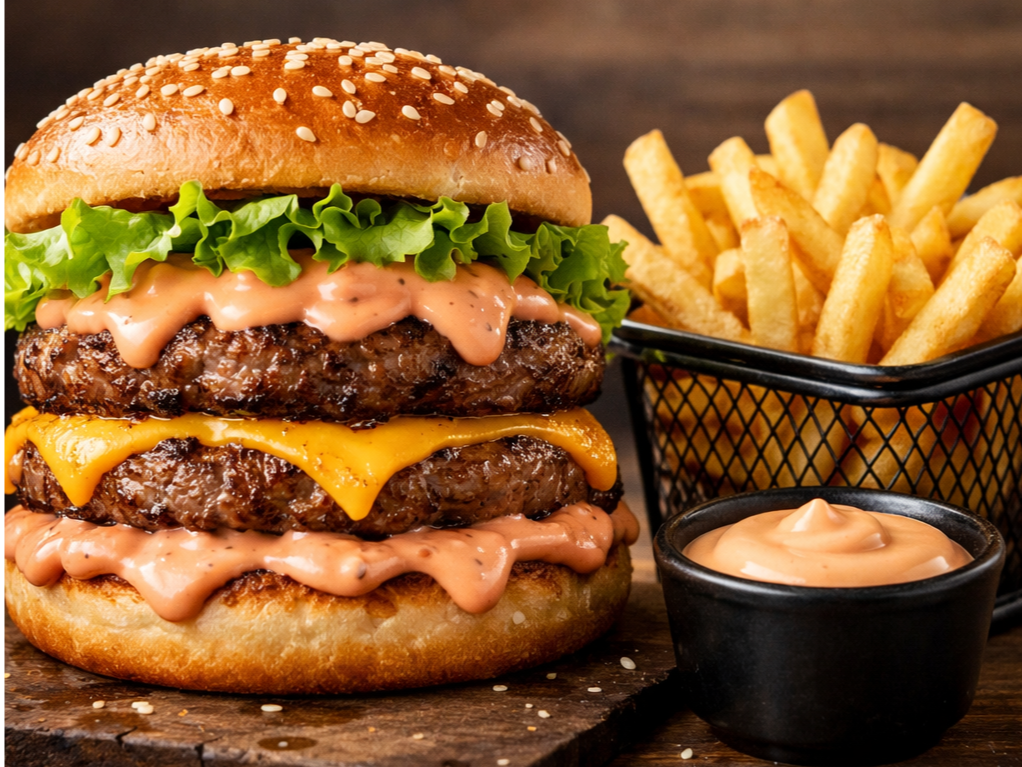 BIG BURGER DOBLE CON PAPAS