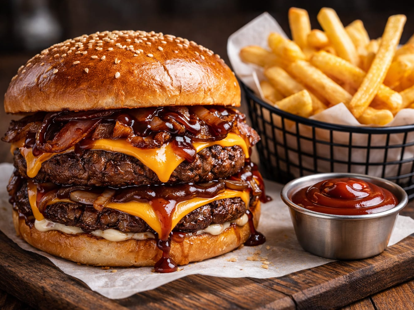 AMERICANA DOBLE CON PAPAS