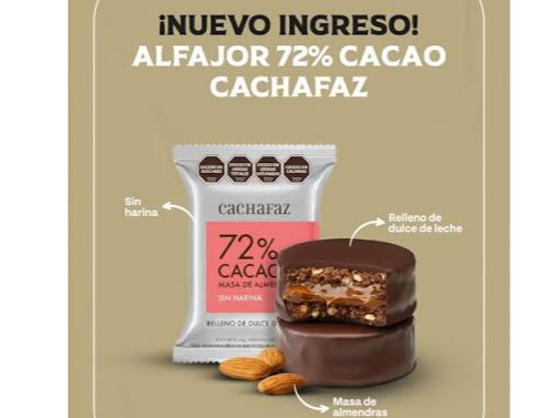 ALFAJOR 72% CACHAFAZ