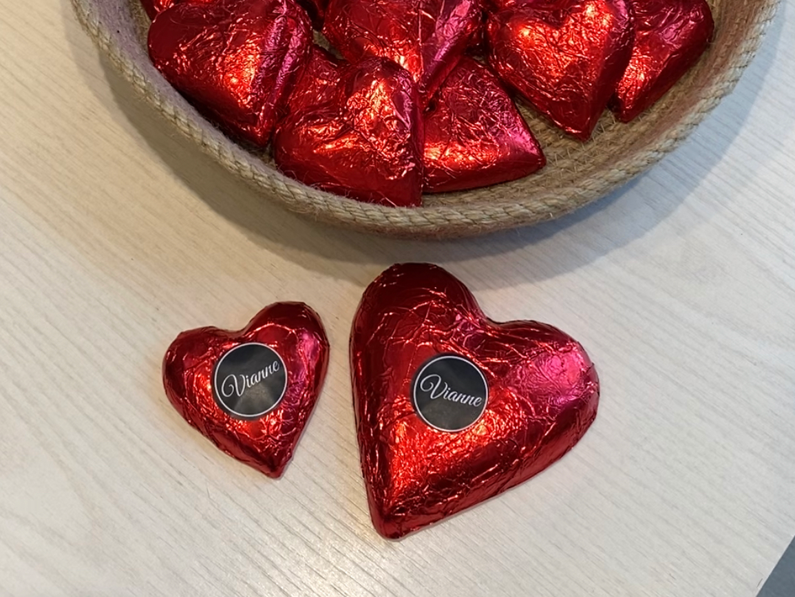 Choco corazón relleno