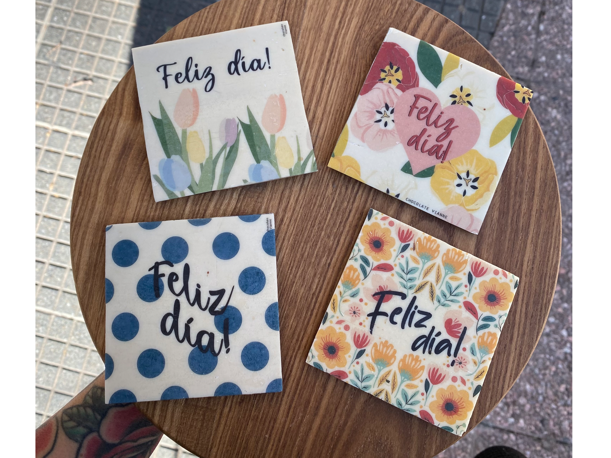 Tarjetas de chocolate