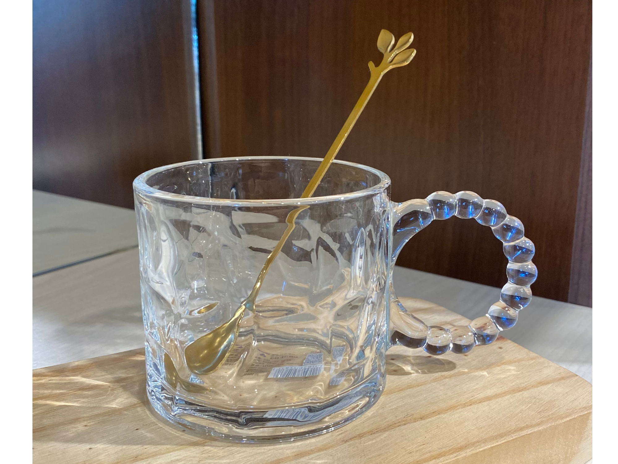 Taza vidrio textura