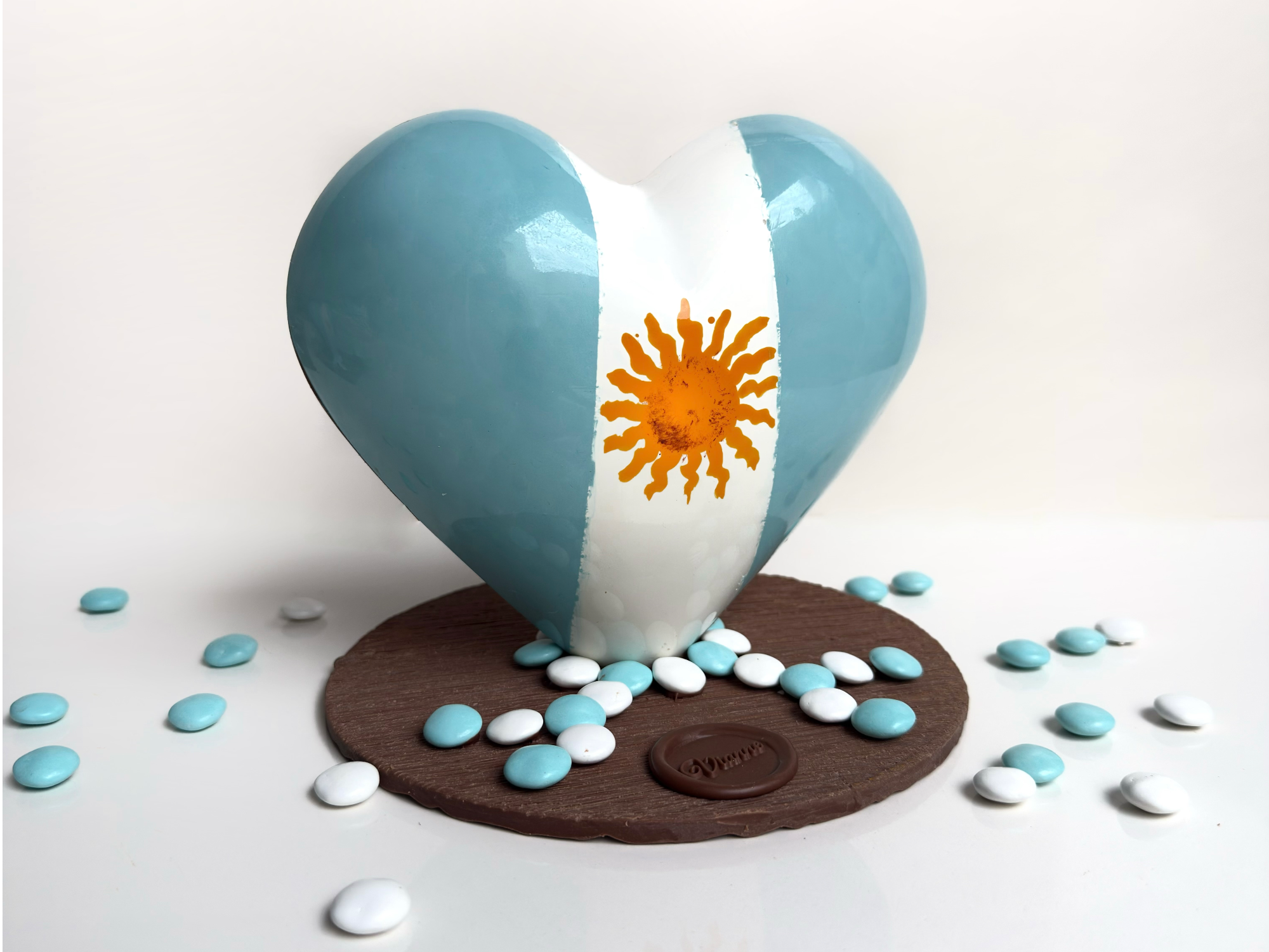 Choco corazon 3D grande + base