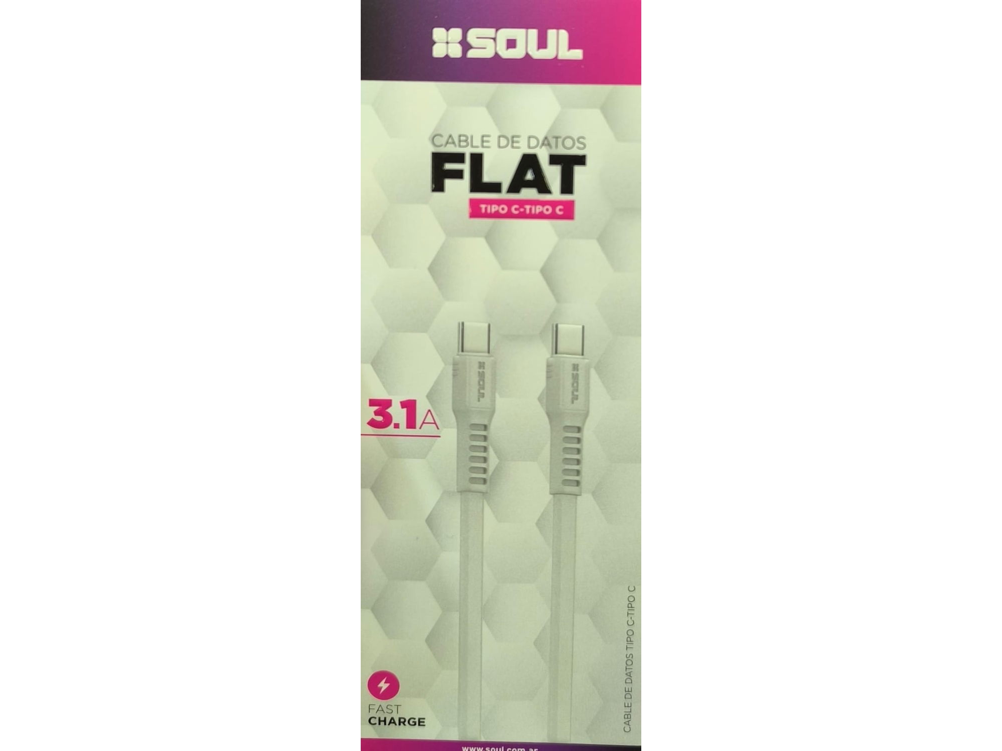Cable Soul FLAT 3,1A Tipo C - C