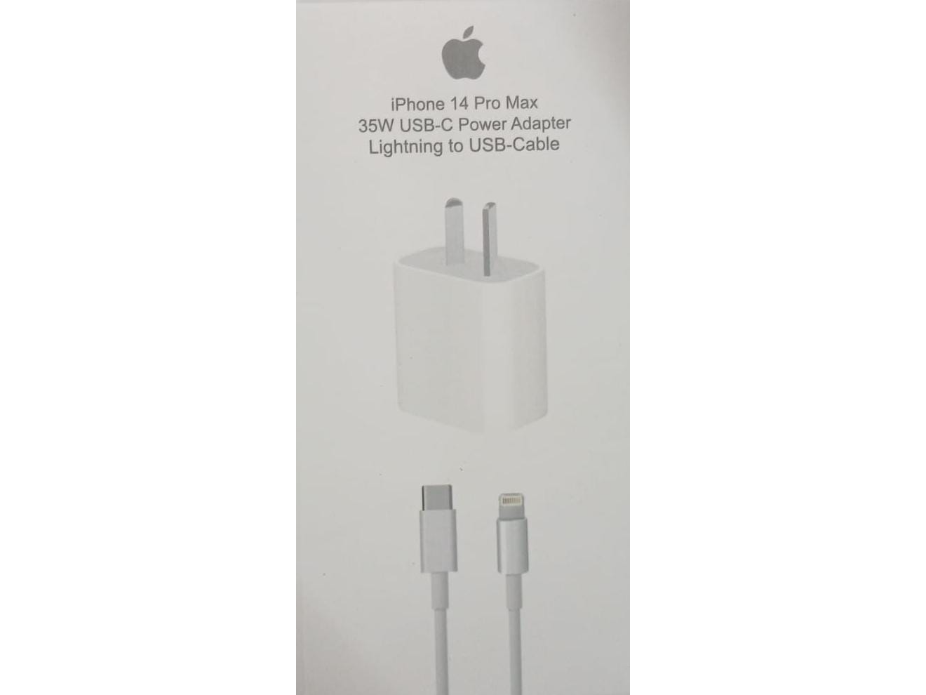 Cargador 35W TC y cable lightning a TC