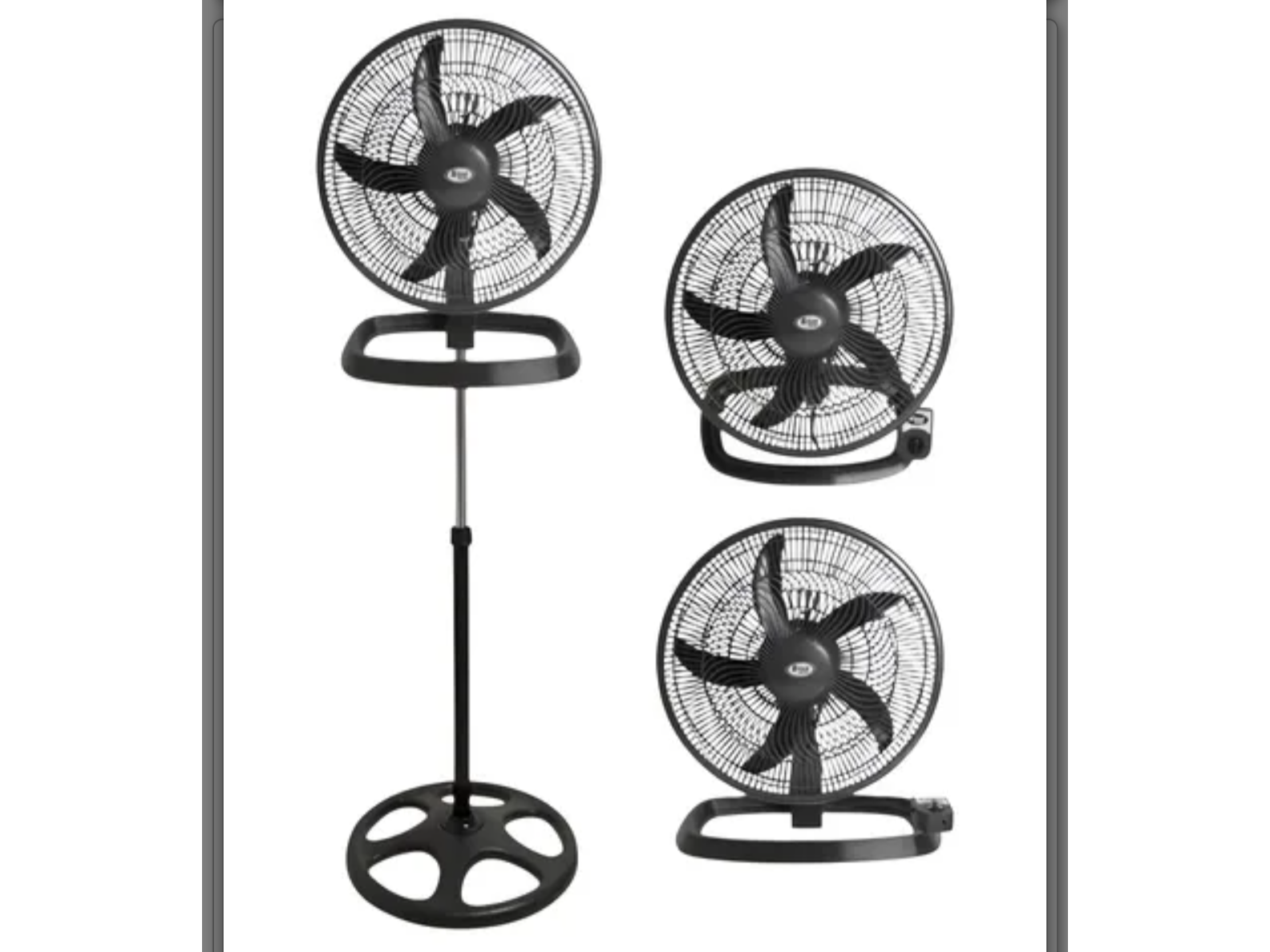 Ventilador 3 en 1 con aspas plasticas