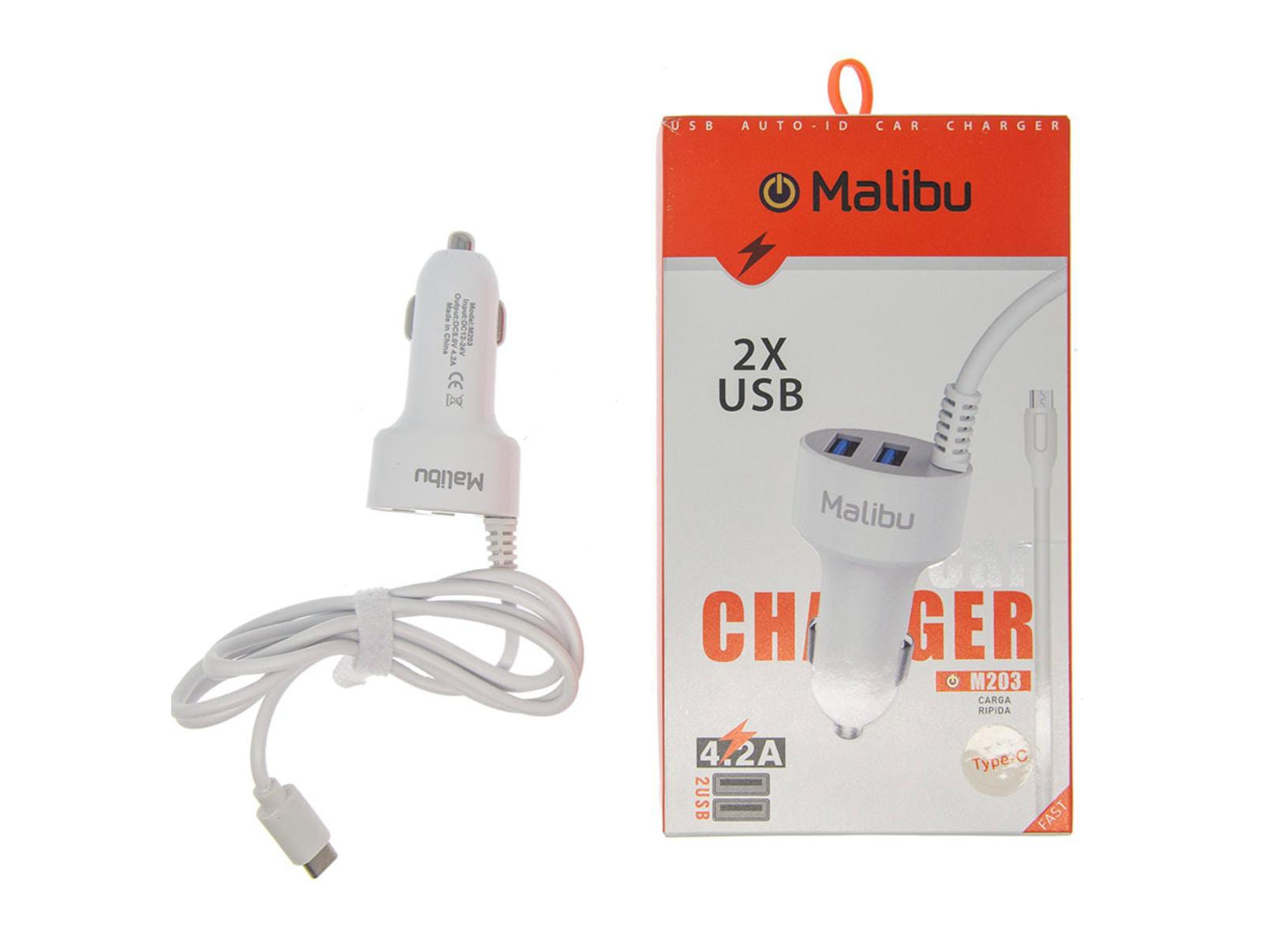 Cargador Auto Malibu TC 4.2A