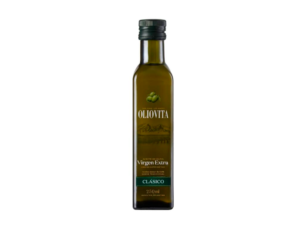 Aceite de Oliva Virgen Extra Clasico botella vidrio x 250ml - OLIOVITA